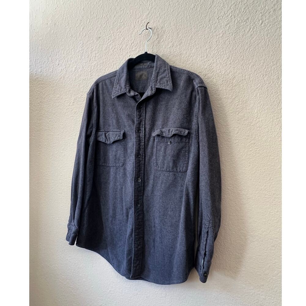 Vintage St Johns Bay navy blue mens flannel shirt size M